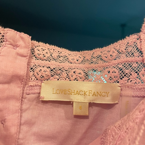 Pink embroidered Love Shack Fancy Dress. Barely worn size 4. - Picture 2 of 2